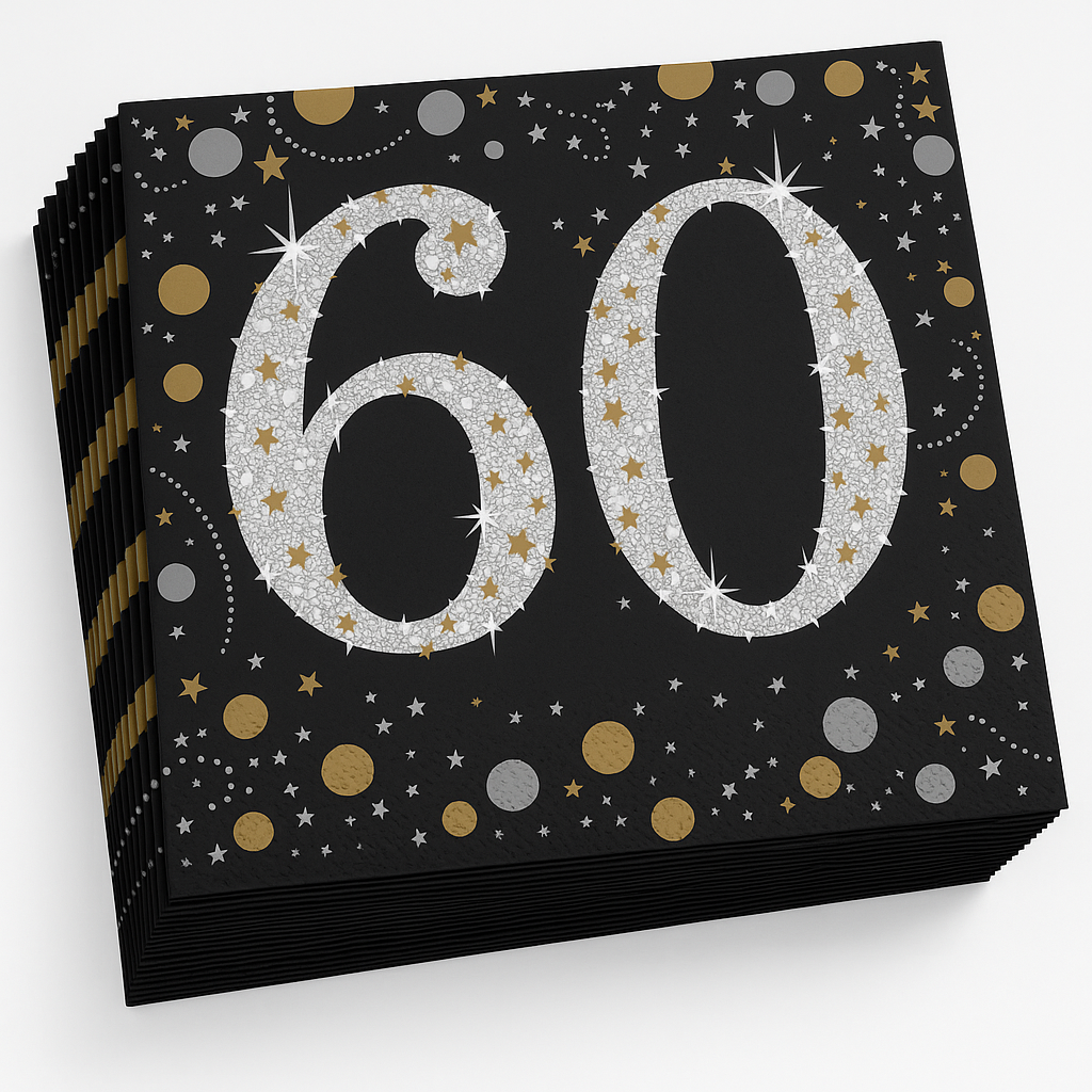 Sparkling Celebration Beverage Napkins - Pack of 60