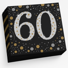 Sparkling Celebration Beverage Napkins - Pack of 60