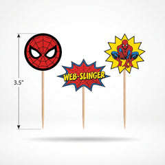 Spider-Man Cupcake and Cake Picks, 24-Pack