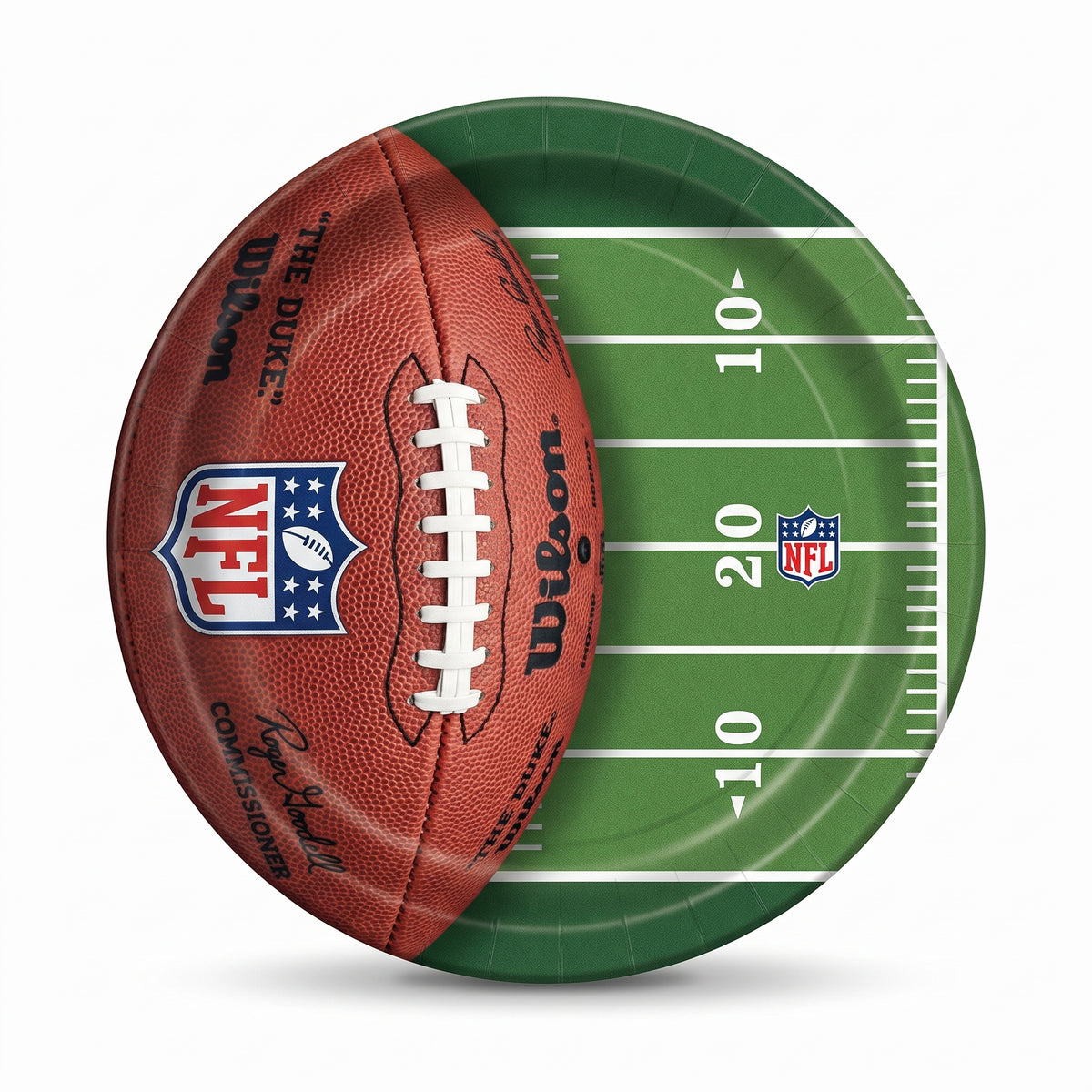 NFL Drive 7-Inch Round Paper Dessert Plates - 18 Pack