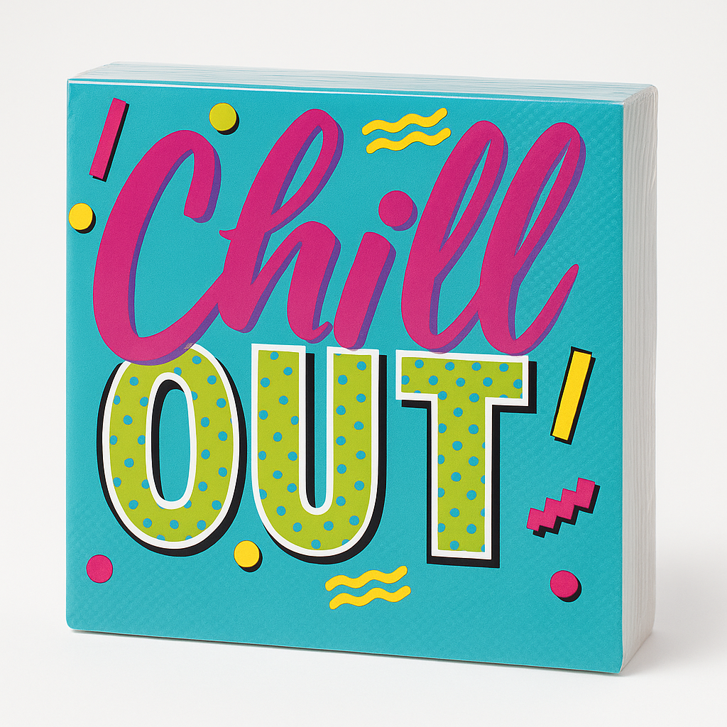 Awesome 80s Beverage Napkins - 16 Pack