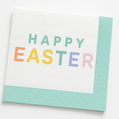 Easter Wishes Beverage Napkins - 16 Pack - 5 In. X 5 In.