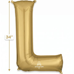 Gold Foil Letter L Balloon