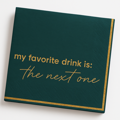 'My Favorite Drink Is...' Foil Stamped Beverage Napkins - 20 Count