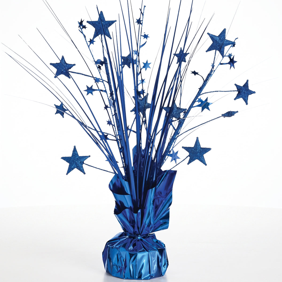 Royal Blue Starburst Foil Spray Centerpiece - 12"