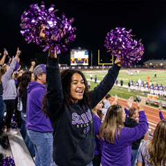Purple Team Spirit Pom-Poms - 2 Pack