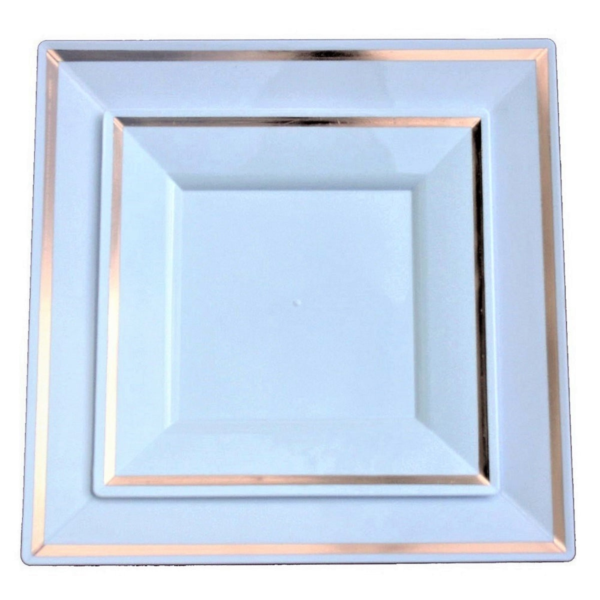 60 Piece Rose Gold Square Plates Set | 7.25 In. & 10 In.