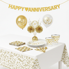 Elegant 50th Anniversary Decoration Kit for Weddings
