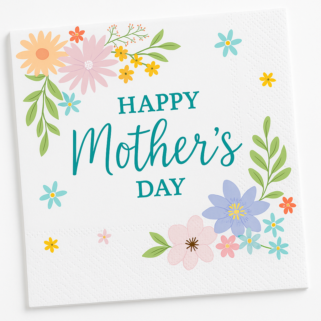 Mother's Day Floral Lunch Napkins, 16-Pack