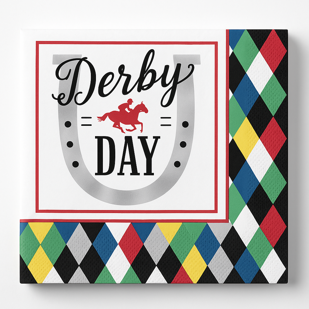 Harlequin Derby Day Lunch Napkins - 16 Pack