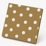Elegant Gold Polka Dot Luncheon Napkins