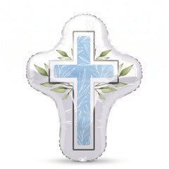 My First Communion Blue Metallic Balloon