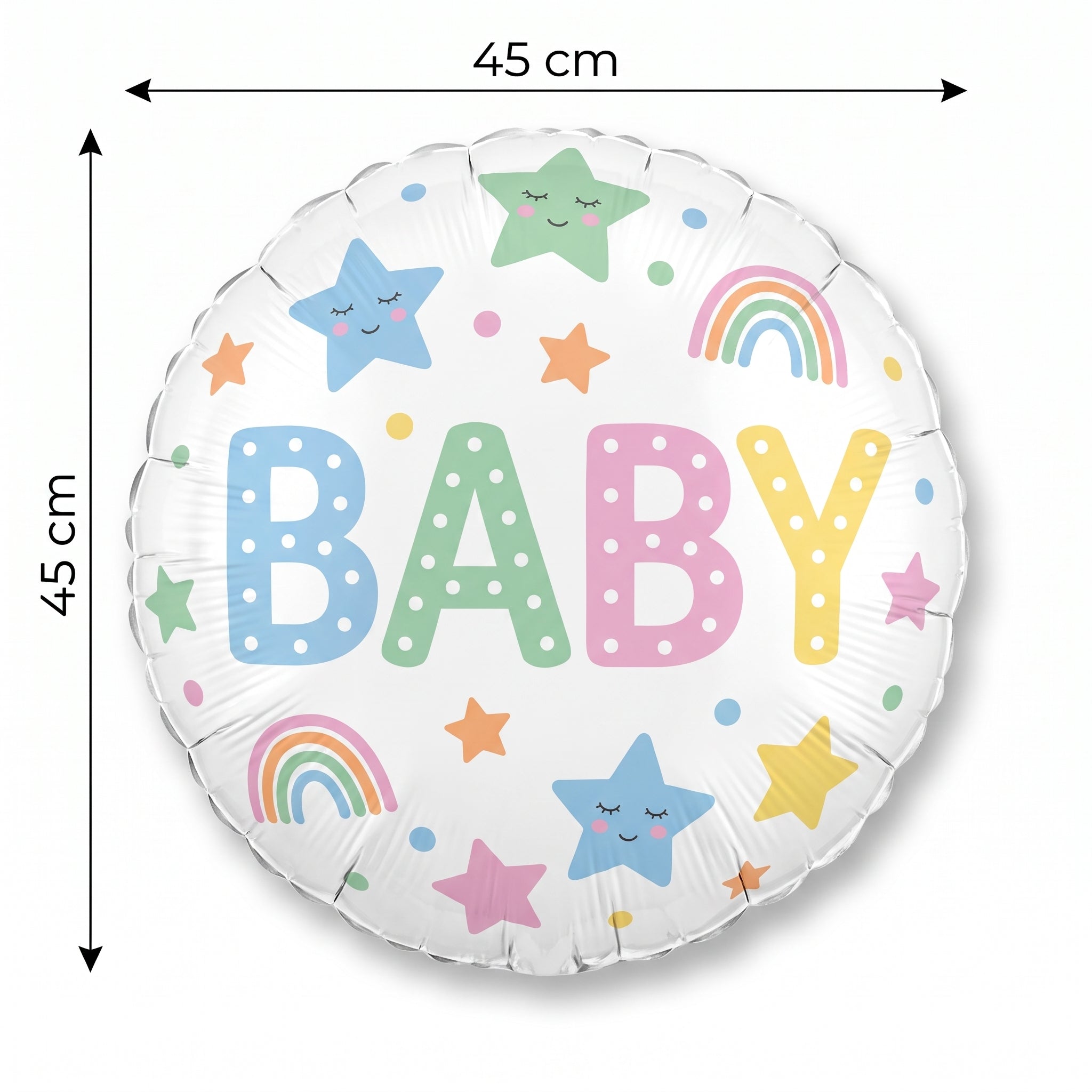 Colorful Foil Baby Mylar Balloon - 18in