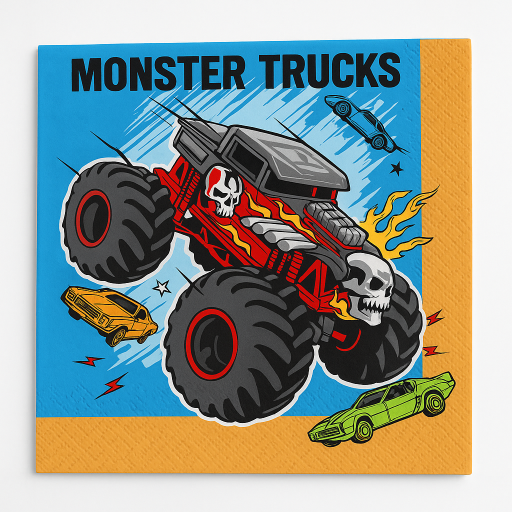 Hot Wheels Monster Trucks Party Lunch Napkins