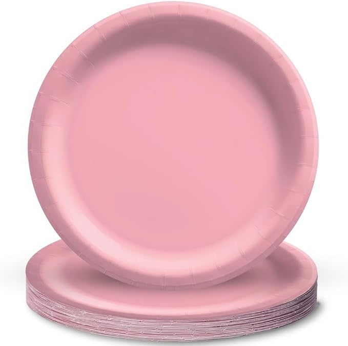 10 Inch Cerise paper plates - 50 Pack Amscan