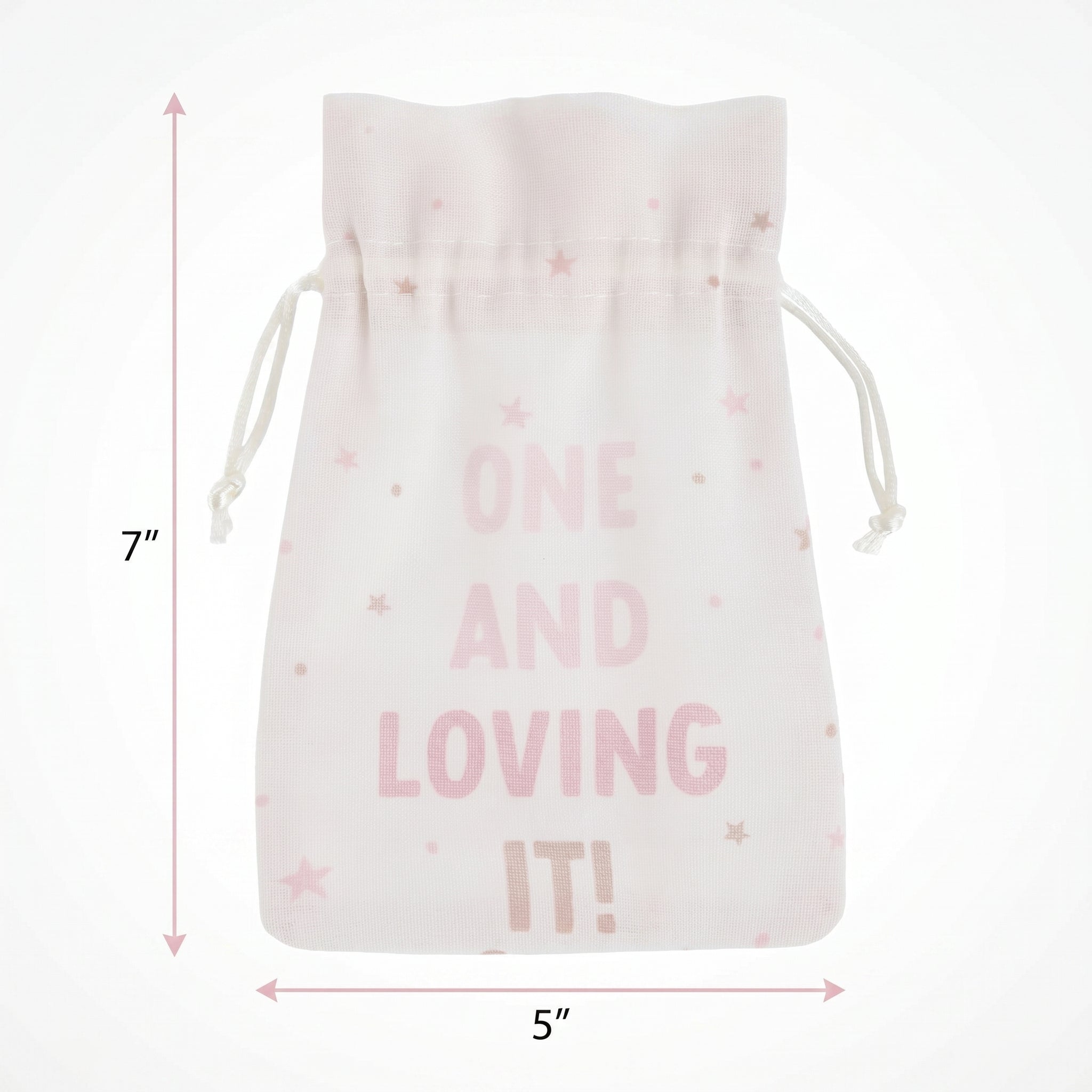 "One and Loving It" First Birthday Fabric Favour Pouch