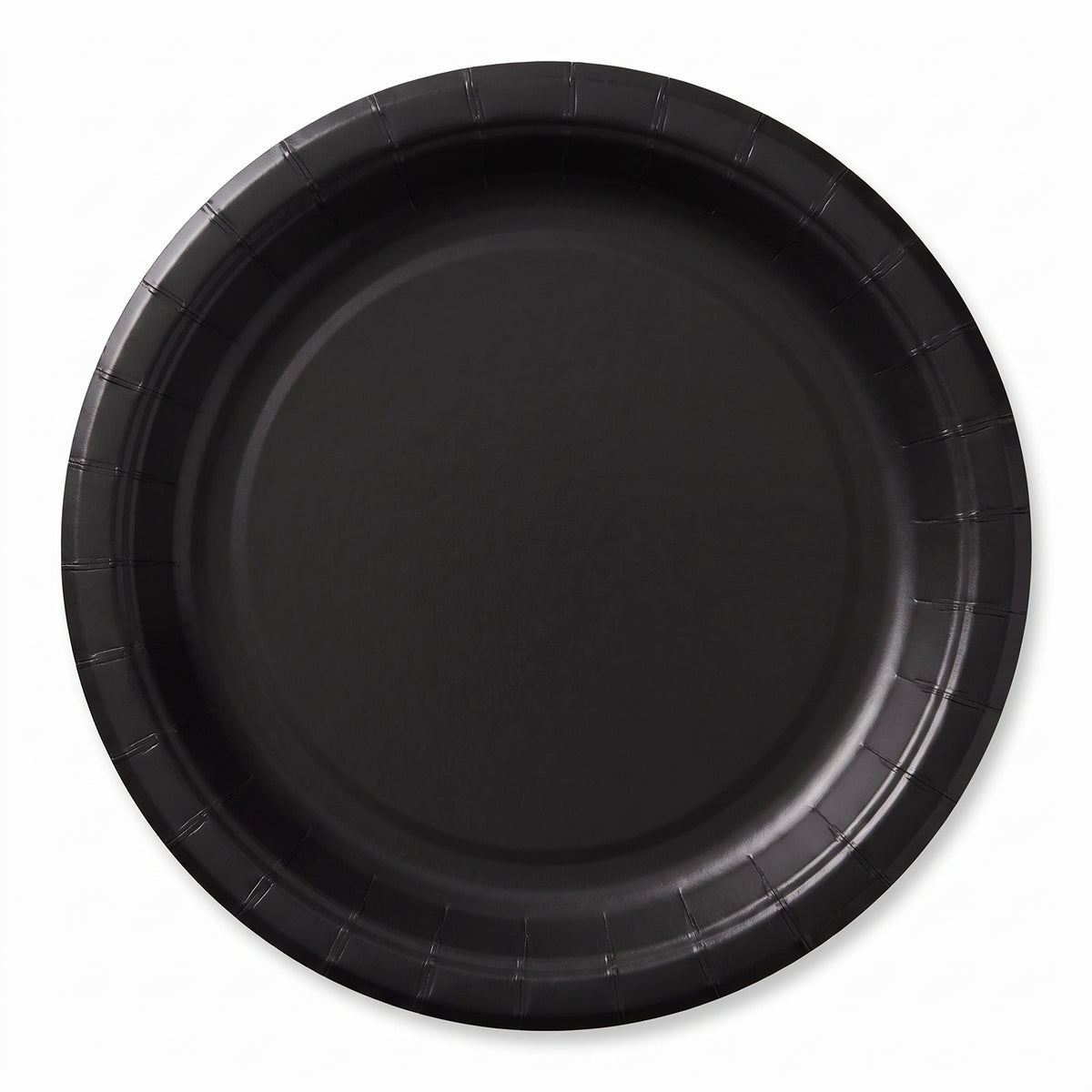 Elegant Black 6.75" Round Paper Plates