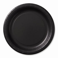 Elegant Black 6.75" Round Paper Plates
