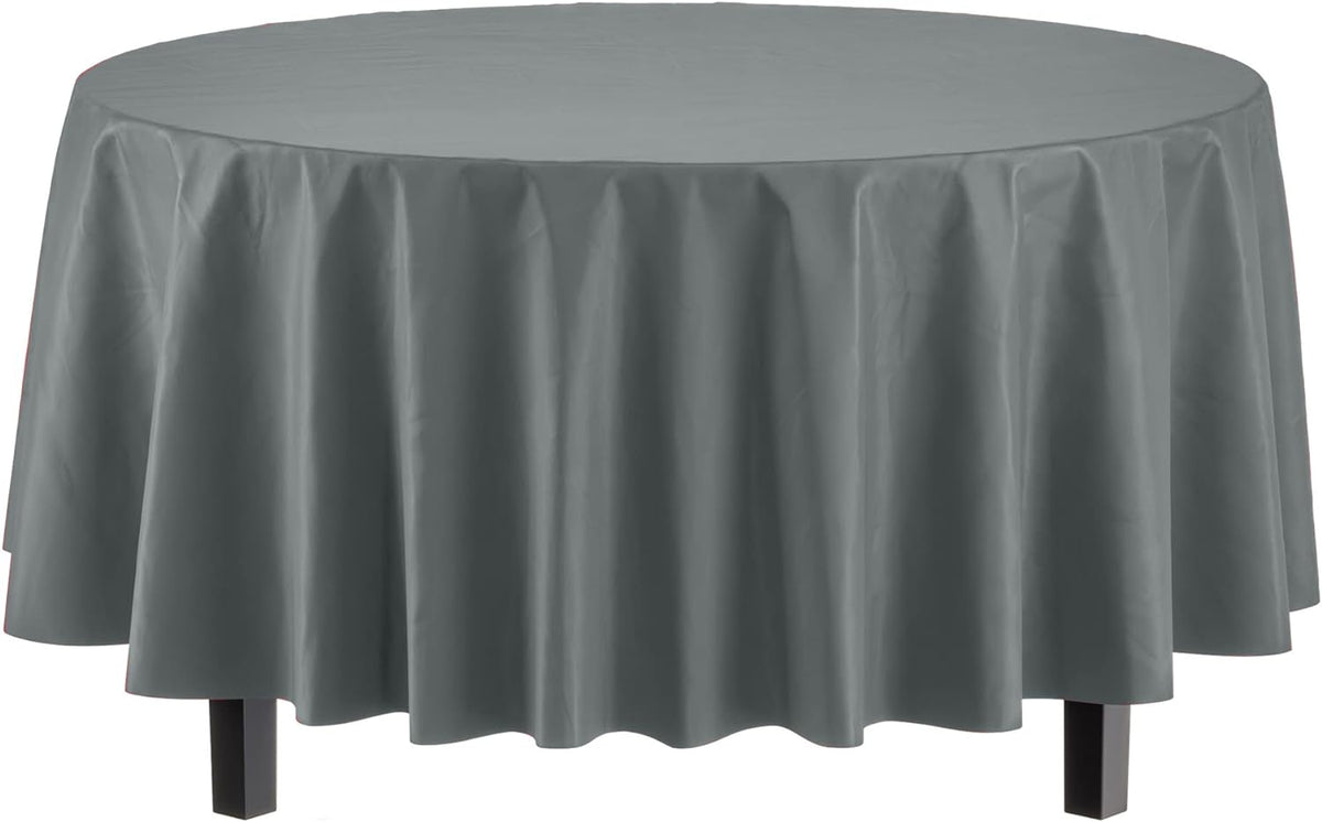 Premium Round Silver Table Cover