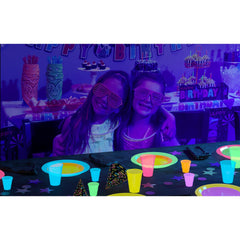 Little Gym - 7 In. Neon Assorted Color Plastic Plates - 60 Ct.