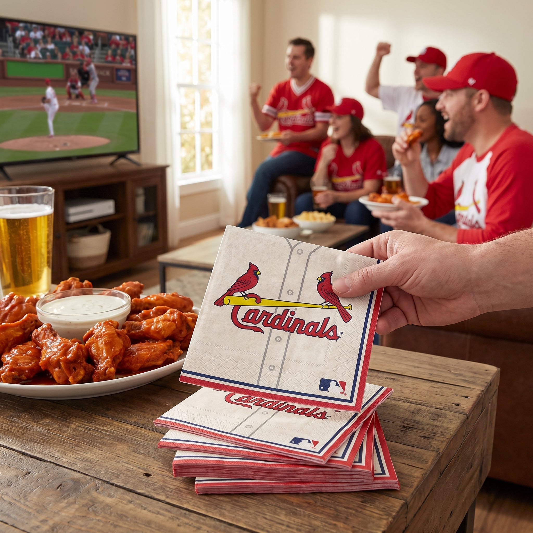 St. Louis Cardinals MLB Luncheon Napkins - 6.5 In. x 6.5 In.