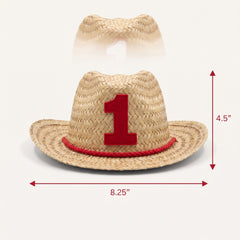 Baby's First Birthday Barnyard Straw Hat