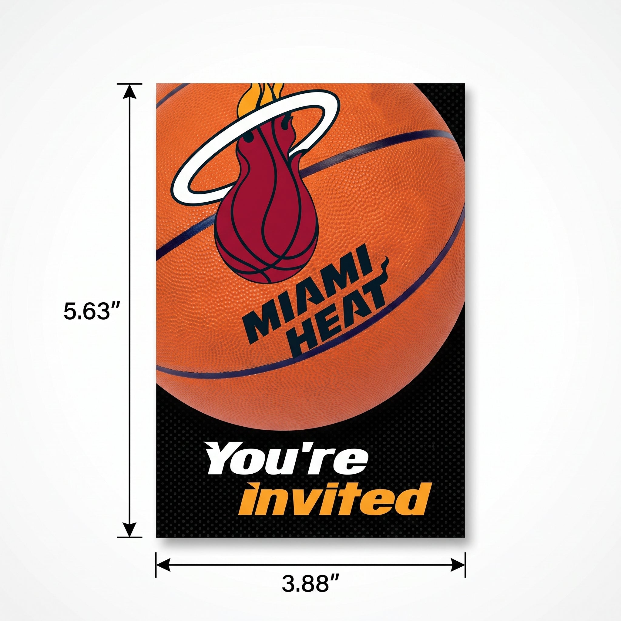 Miami Heat NBA Invitation & Thank You Card Set