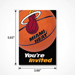 Miami Heat NBA Invitation & Thank You Card Set