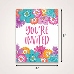 Pretty Petals Birthday Invitations