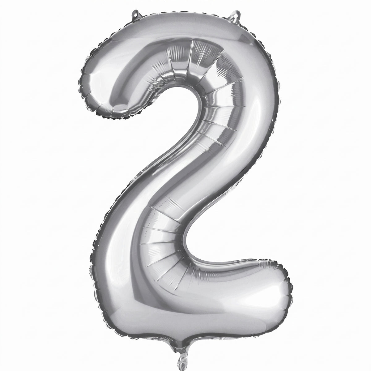 Silver Foil Number 2 Balloon