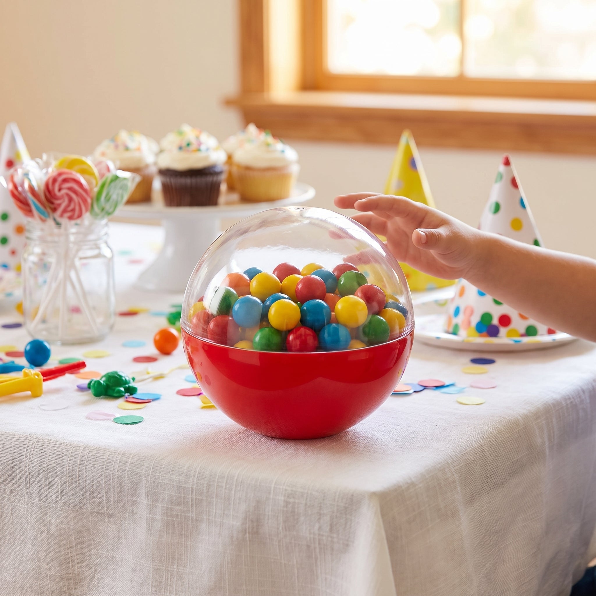 Red & Clear Candy Buffet Favor Balls