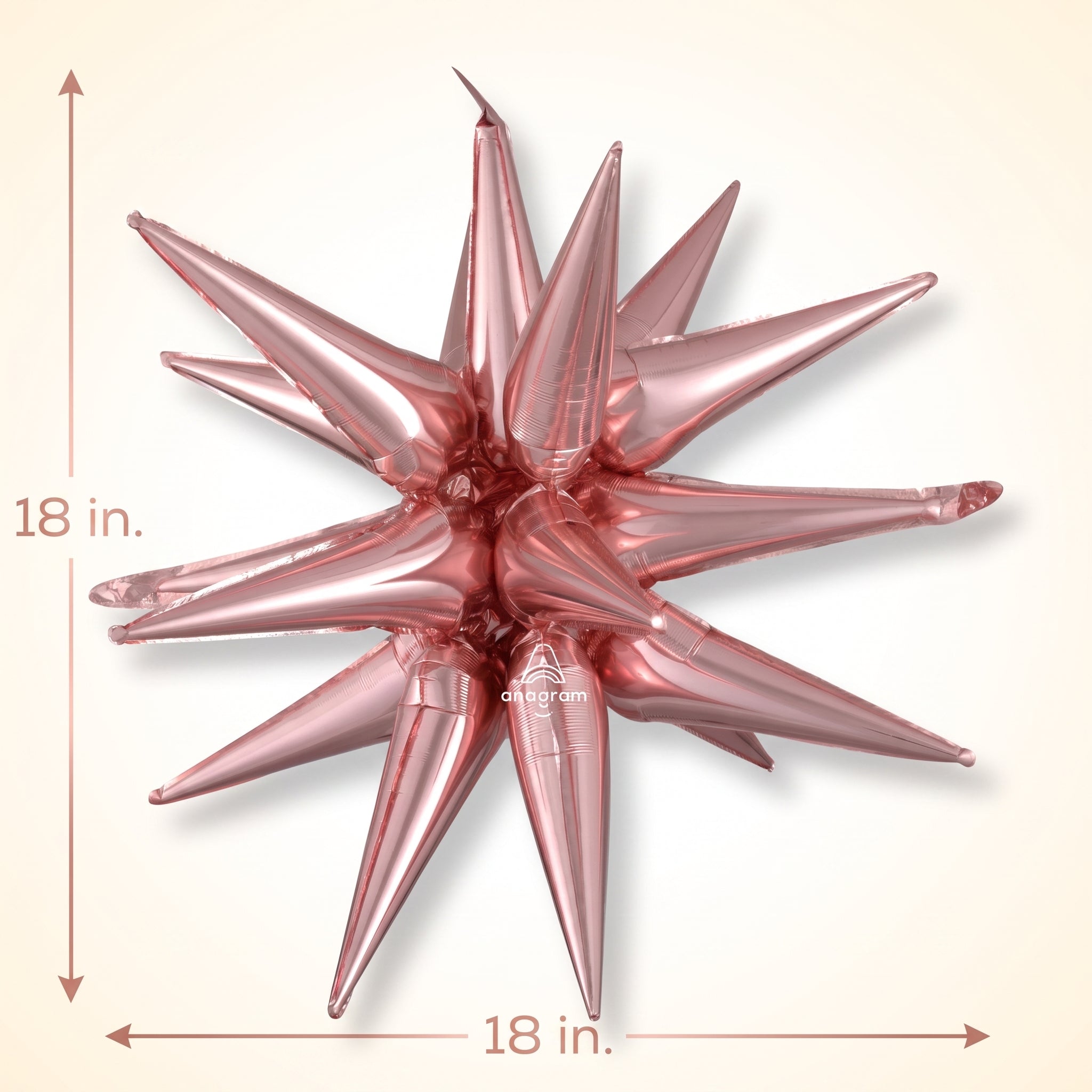 Rose Gold Magic Star Foil Balloon - 18 Inches