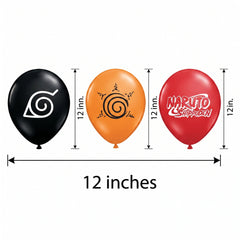 Naruto Shippuden Themed 12" Latex Balloons - Set of 6