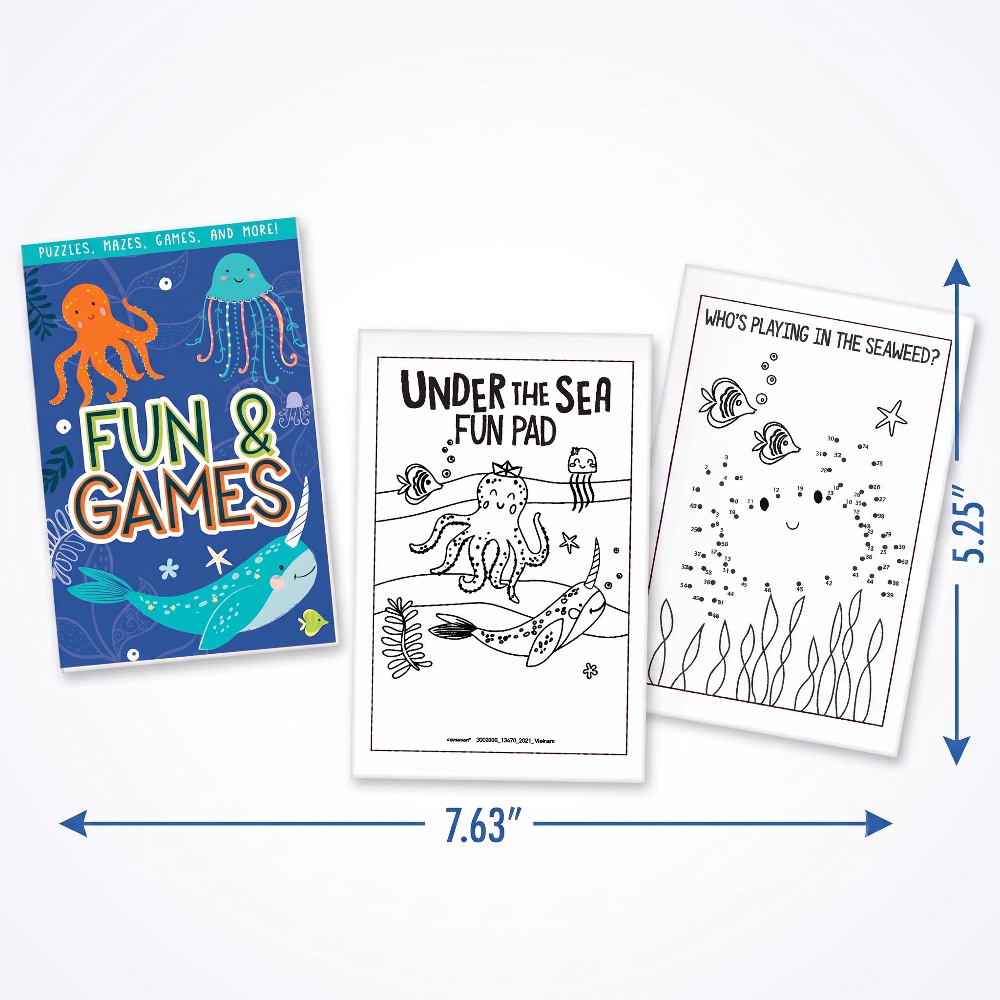 Under the Sea Fun Pads - 8-Pack Stationery Favors for Kids