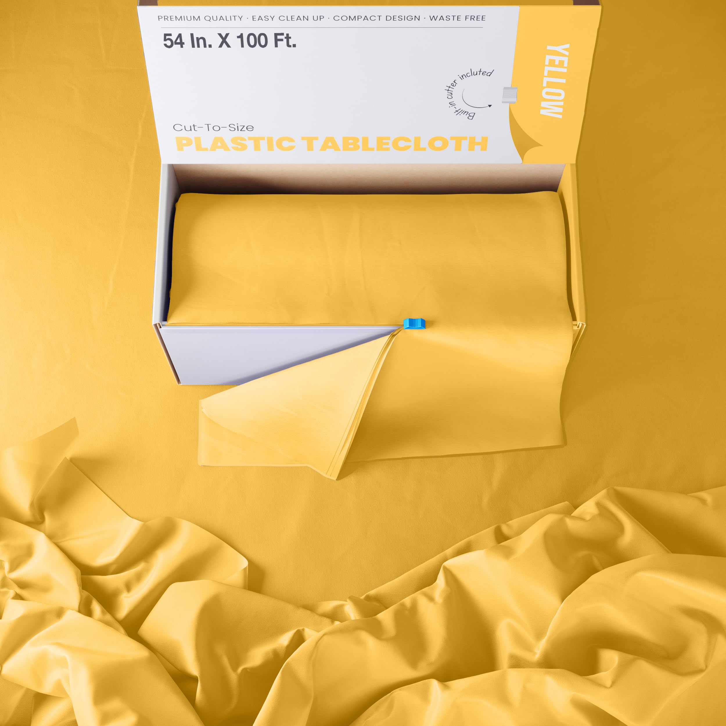 54 In. x 100 Ft. Cut To Size Table Roll | Yellow