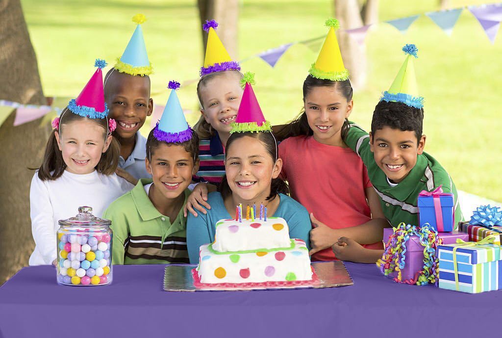 Purple plastic Table Cover