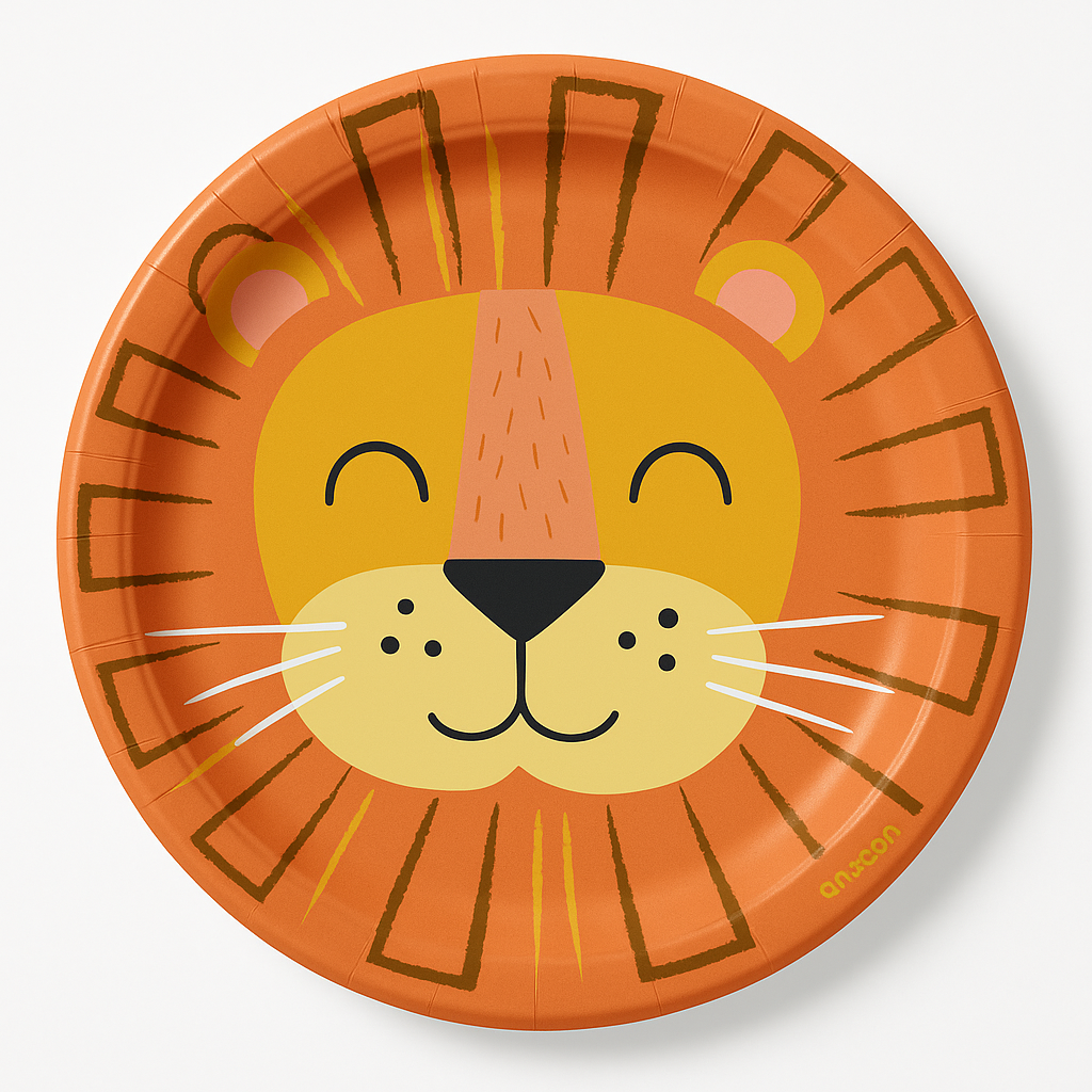 Get Wild 7" Round Paper Plates - Perfect for Kids' Birthdays