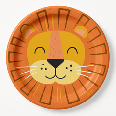 Get Wild 7" Round Paper Plates - Perfect for Kids' Birthdays