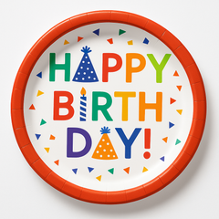 Confetti Time 6.75" Birthday Paper Plates