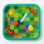 Pixel Party Square Paper Plates - 7