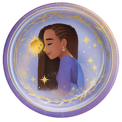 Disney Wish Asha 7" Foil Appetizer Plates - 8 Pack