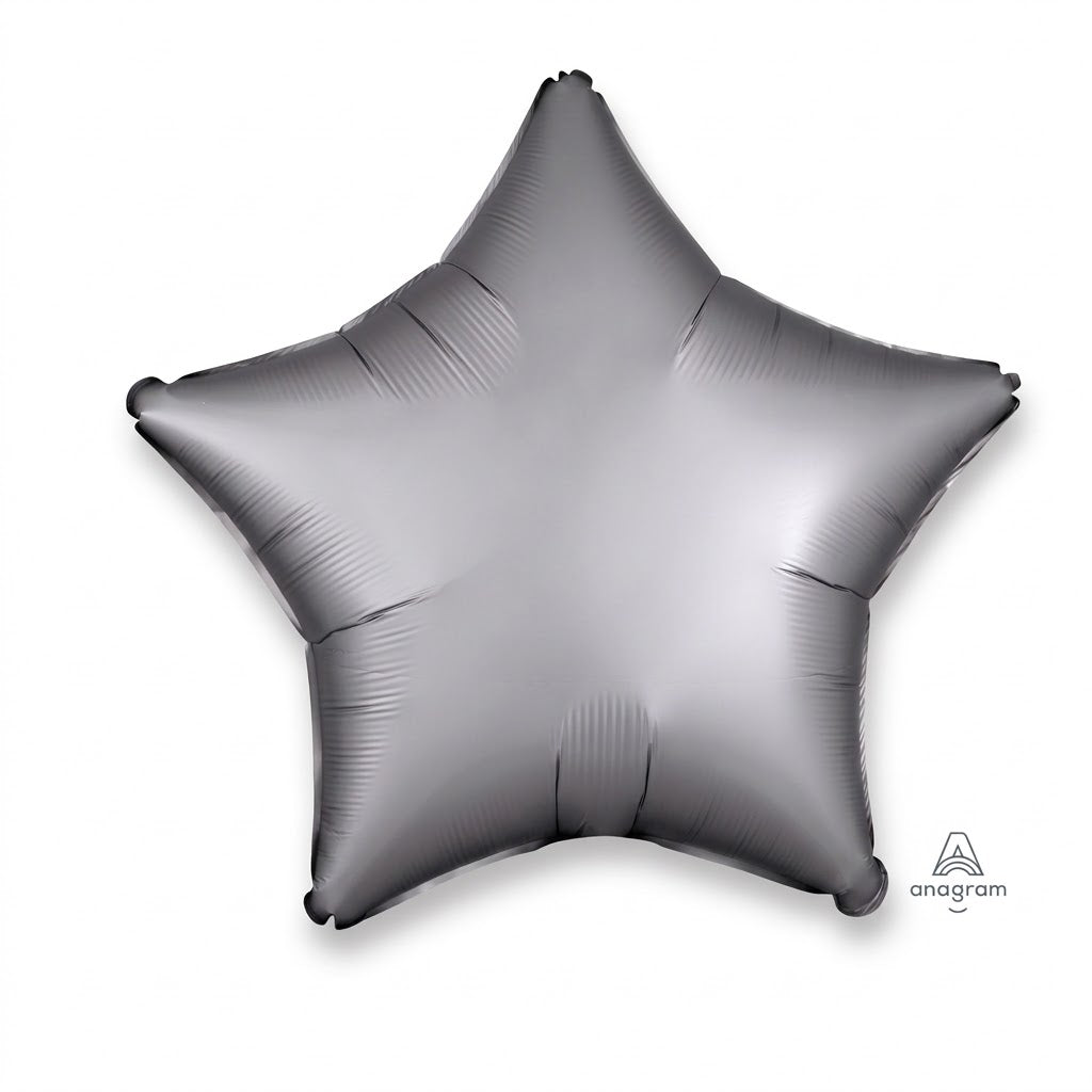 Platinum Silver Star Foil Balloon - 18 Inch