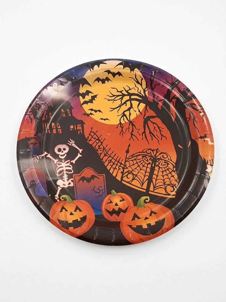 Spook Central Halloween Paper Plates - 6.75"