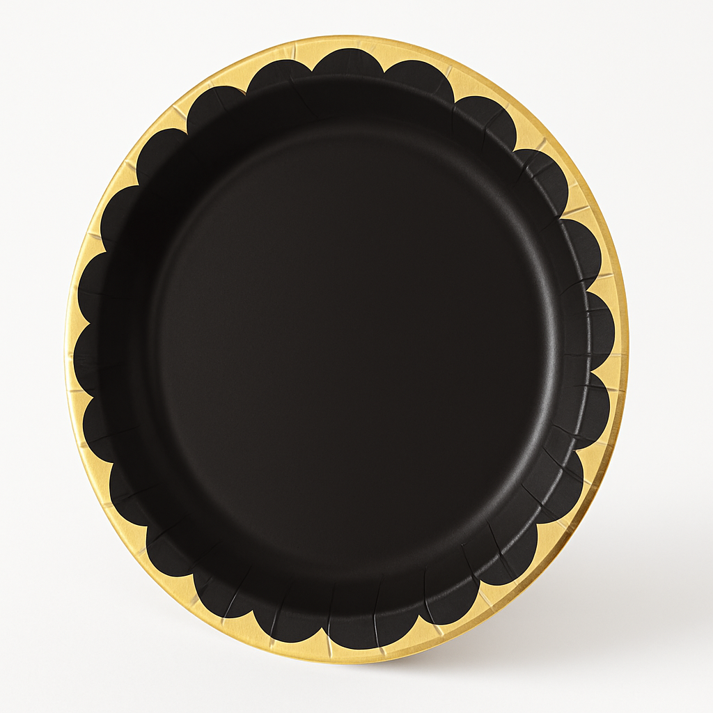 Elegant Black 6.75" Paper Plates