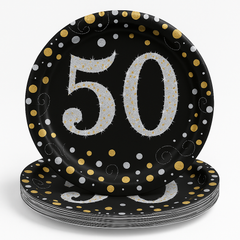 Prismatic Celebration 9" Round Plates - Pack of 50