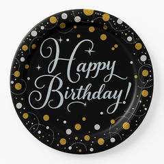 Sparkling Celebration Birthday Plates - 9" Round