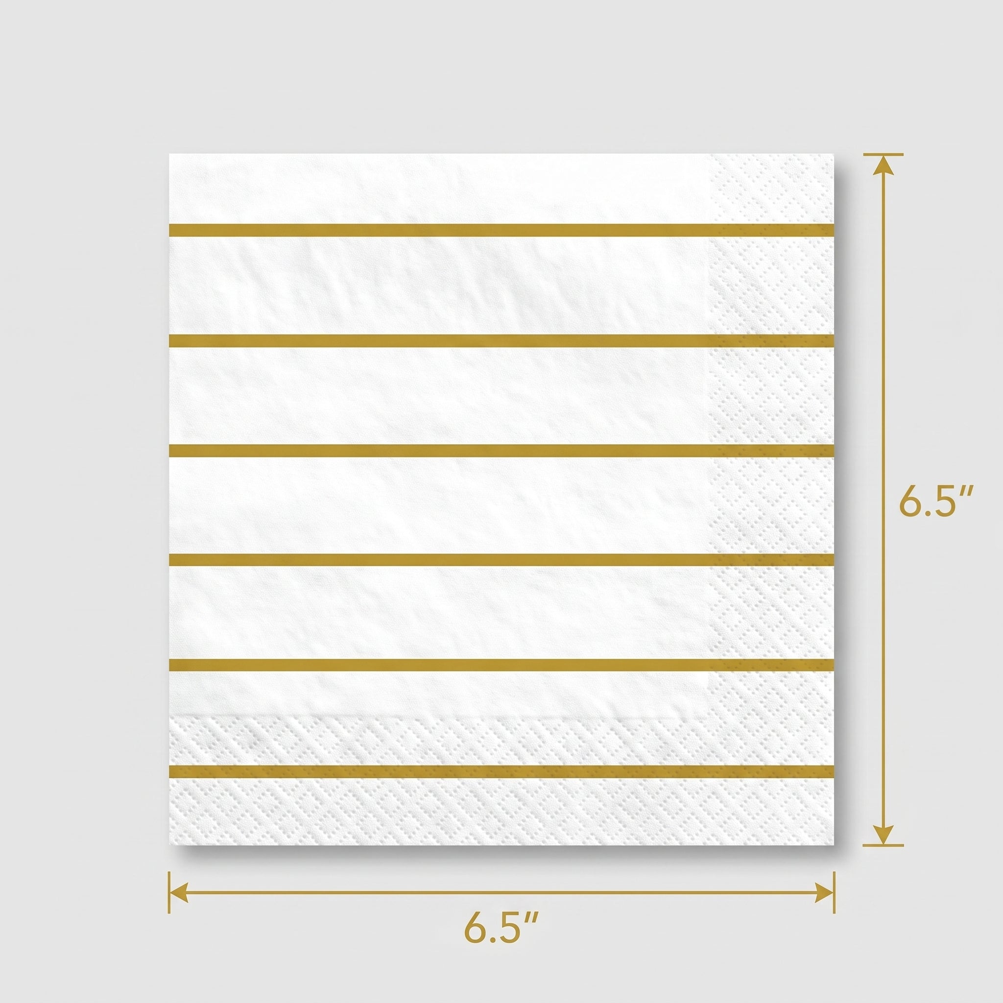 Elegant Gold Motif Luncheon Napkins - 6.5 In. X 6.5 In.