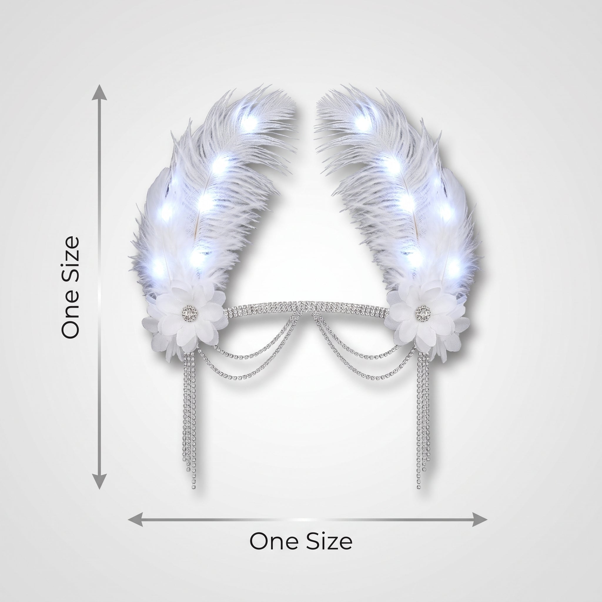 Illuminated Angel Feather Headpiece for Halloween