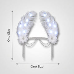 Illuminated Angel Feather Headpiece for Halloween