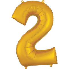 Giant Gold Number 2 Foil Balloon